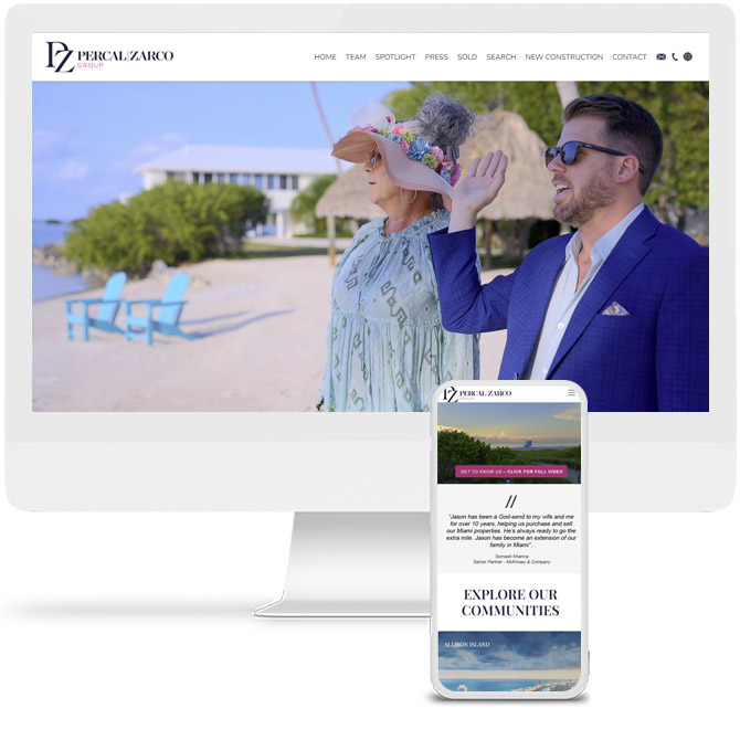 Percal and Zarco Group real estate website, Enterprise tier example by RESI Online